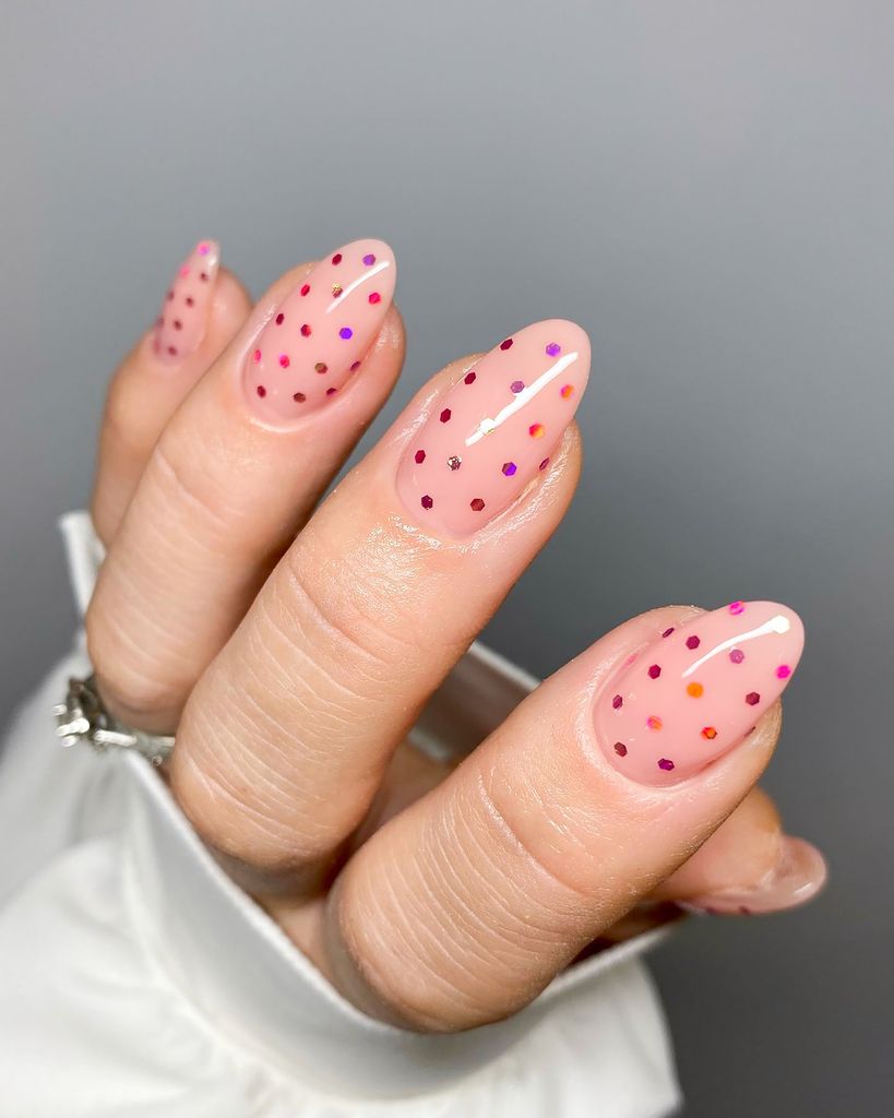 polka dot nails